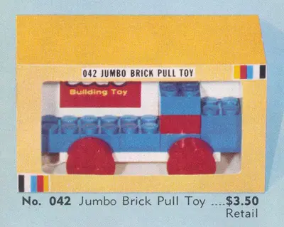 LEGO Samsonite 042 Jumbo Brick Pull Toy set