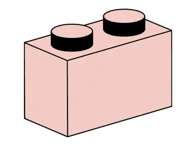LEGO Bulk Bricks 10003 1x2 Sand Red Bricks set