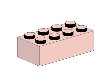 LEGO Bulk Bricks 10005 2x4 Sand Red Bricks set