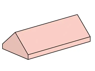 LEGO Bulk Bricks 10007 2x4 Sand Red Ridge Roof Tiles, Steep Sloped set