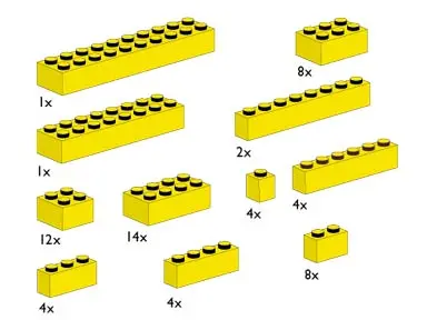 LEGO Bulk Bricks 10010 Assorted Yellow Bricks set