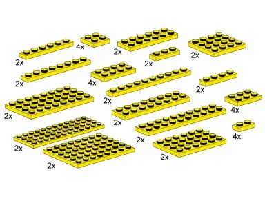 LEGO Bulk Bricks 10012 Assorted Yellow Plates set