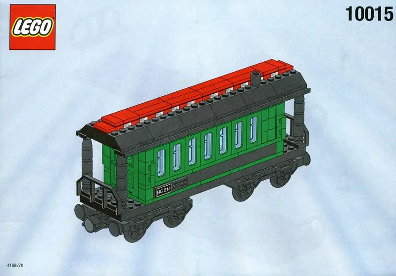 LEGO Trains 10015 Green Passenger Wagon set