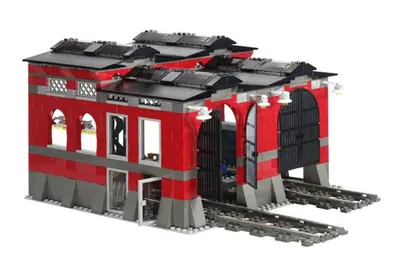 LEGO World City 10027 Train Engine Shed set, image 2