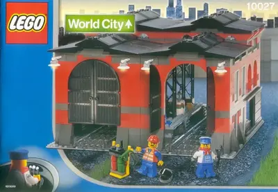 LEGO World City 10027 Train Engine Shed set
