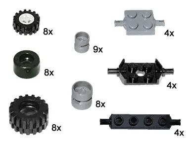 LEGO Bulk Bricks 10048 Small Wheels and Axles set