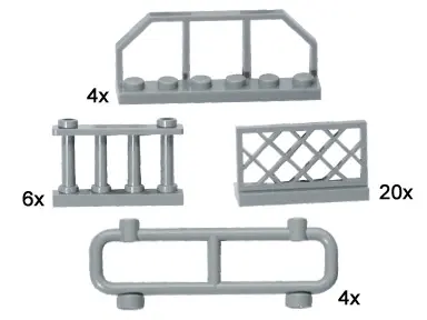 LEGO Bulk Bricks 10050 Grey Fences set