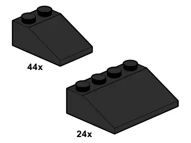 LEGO Bulk Bricks 10054 Black Roof Tiles set