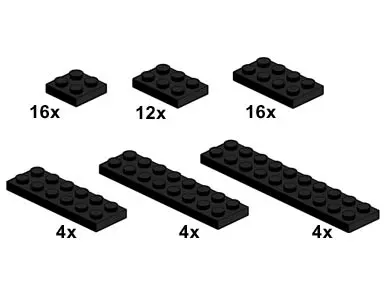 LEGO Bulk Bricks 10057 Black Plates set