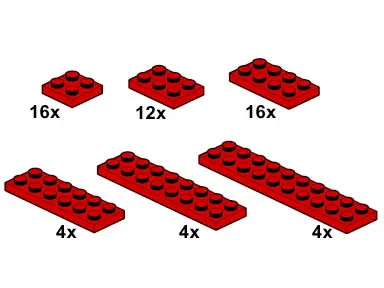 LEGO Bulk Bricks 10058 Red Plates set