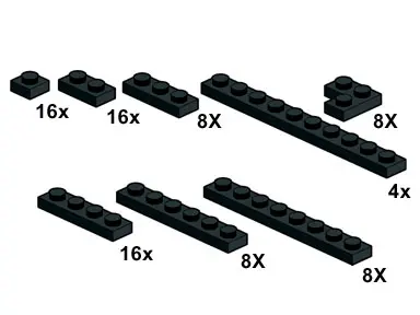 LEGO Bulk Bricks 10061 Black Plates set