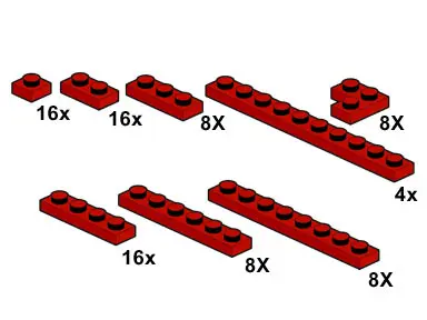 LEGO Bulk Bricks 10062 Red Plates set
