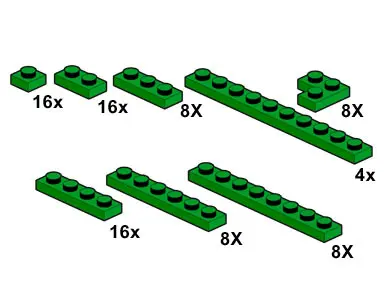 LEGO Bulk Bricks 10063 Dark Green Plates set