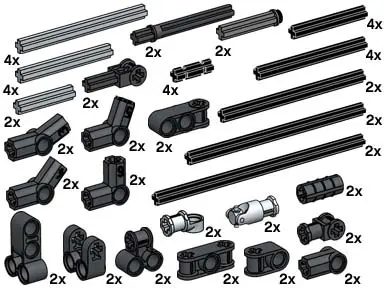 LEGO Bulk Bricks 10074 Technic Cross Axles set