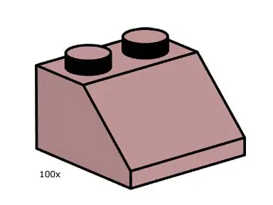 LEGO Bulk Bricks 10114 2 x 2 Sand Red Roof Tile set