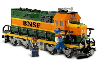LEGO Trains 10133 Burlington Northern Santa Fe (BNSF) Locomotive set, image 3