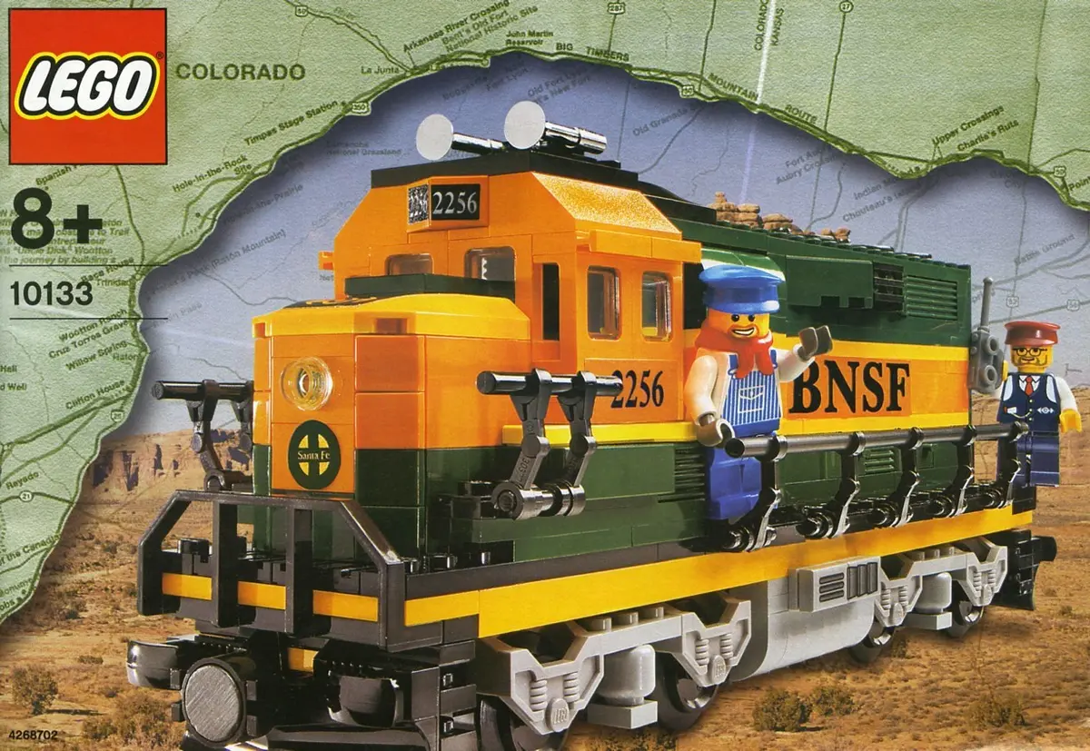 LEGO Trains 10133 Burlington Northern Santa Fe (BNSF) Locomotive set