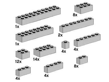 LEGO Bulk Bricks 10145 Assorted Light Grey Bricks set