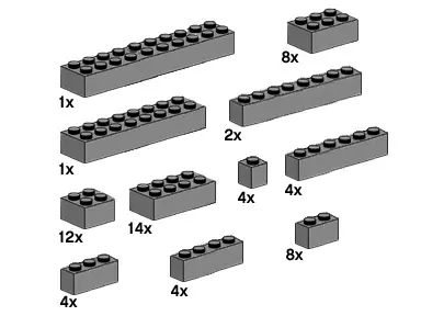LEGO Bulk Bricks 10146 Assorted Dark Grey Bricks set