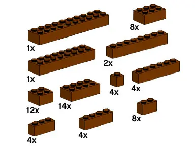 LEGO Bulk Bricks 10147 Assorted Brown Bricks set
