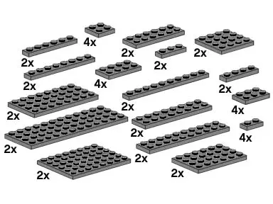 LEGO Bulk Bricks 10149 Assorted Dark Grey Plates set