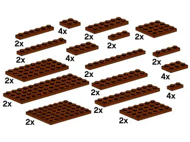 LEGO Bulk Bricks 10150 Assorted Brown Plates set