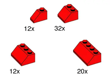 LEGO Bulk Bricks 10163 Red Roof Tiles set