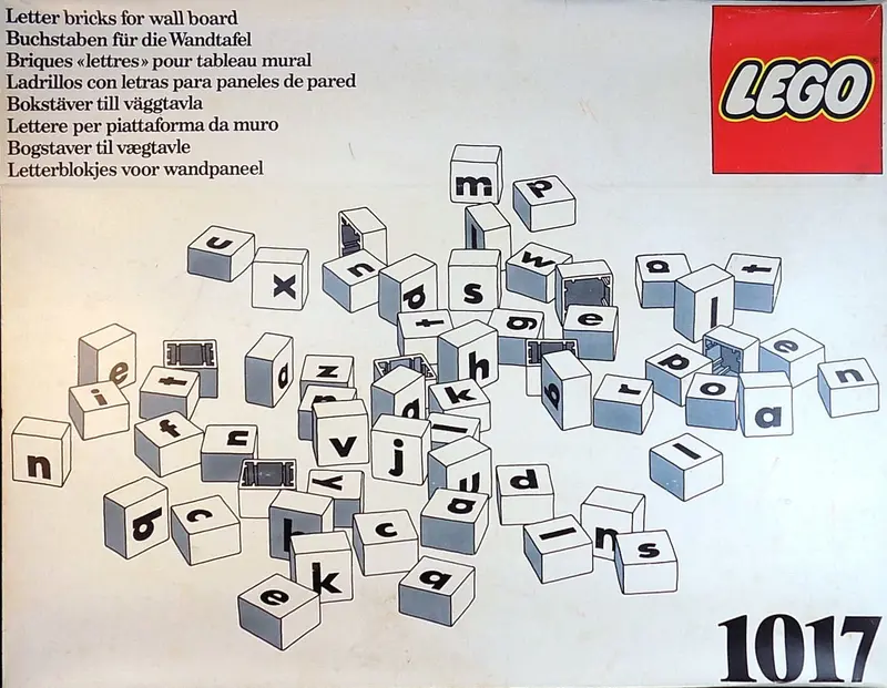 LEGO Dacta 1017 Letter Bricks for Wall Board set