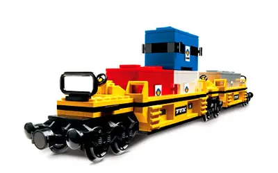LEGO Trains 10170 TTX Intermodal Double-Stack Car set, image 2