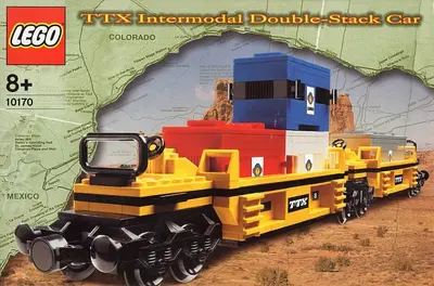 LEGO Trains 10170 TTX Intermodal Double-Stack Car set