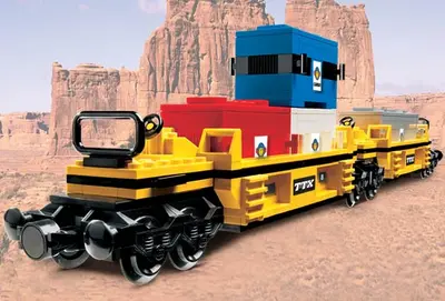 LEGO Trains 10170 TTX Intermodal Double-Stack Car set, image 3