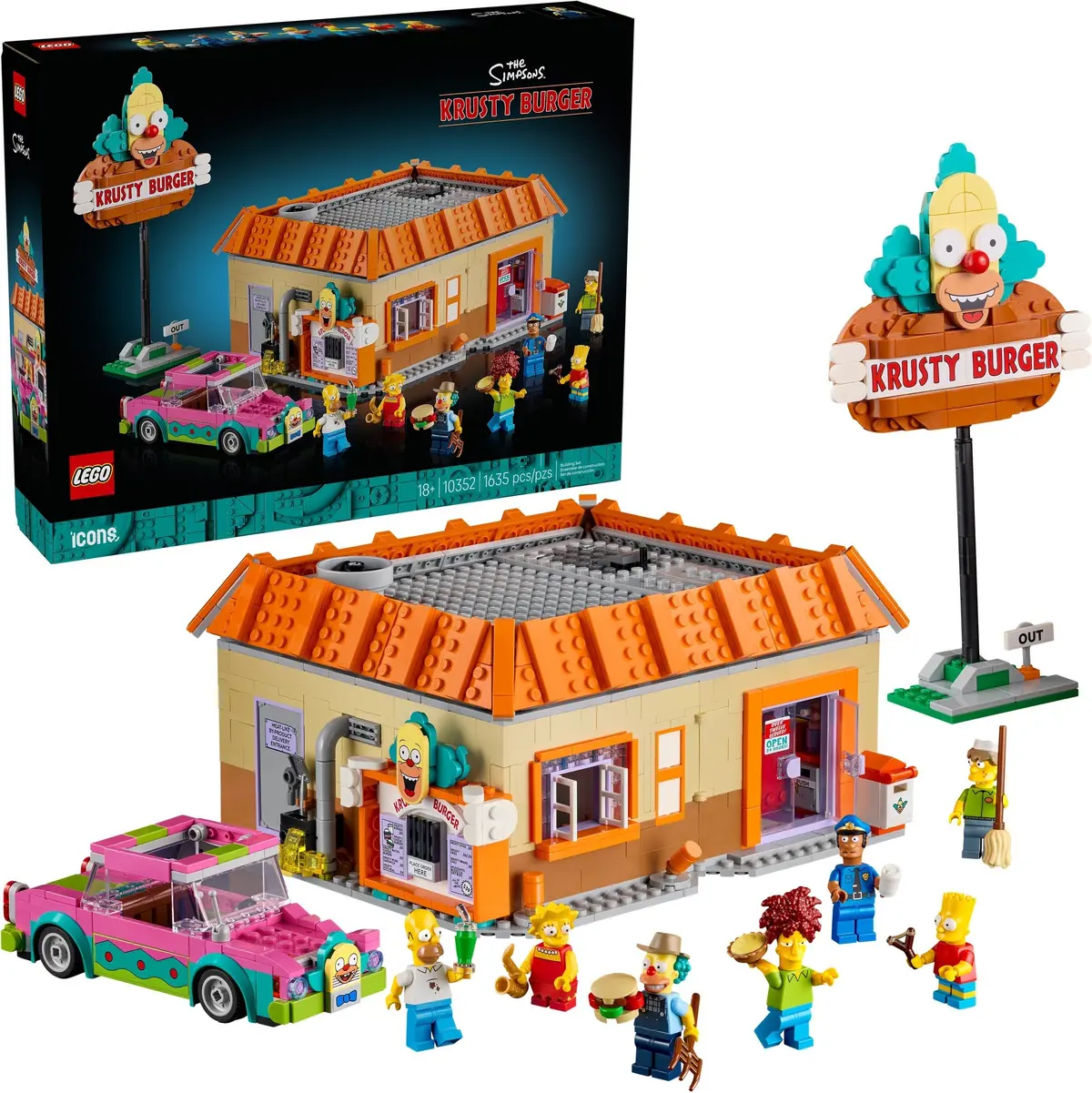 LEGO Icons 10352 The Simpsons: Krusty Burger set, image 3