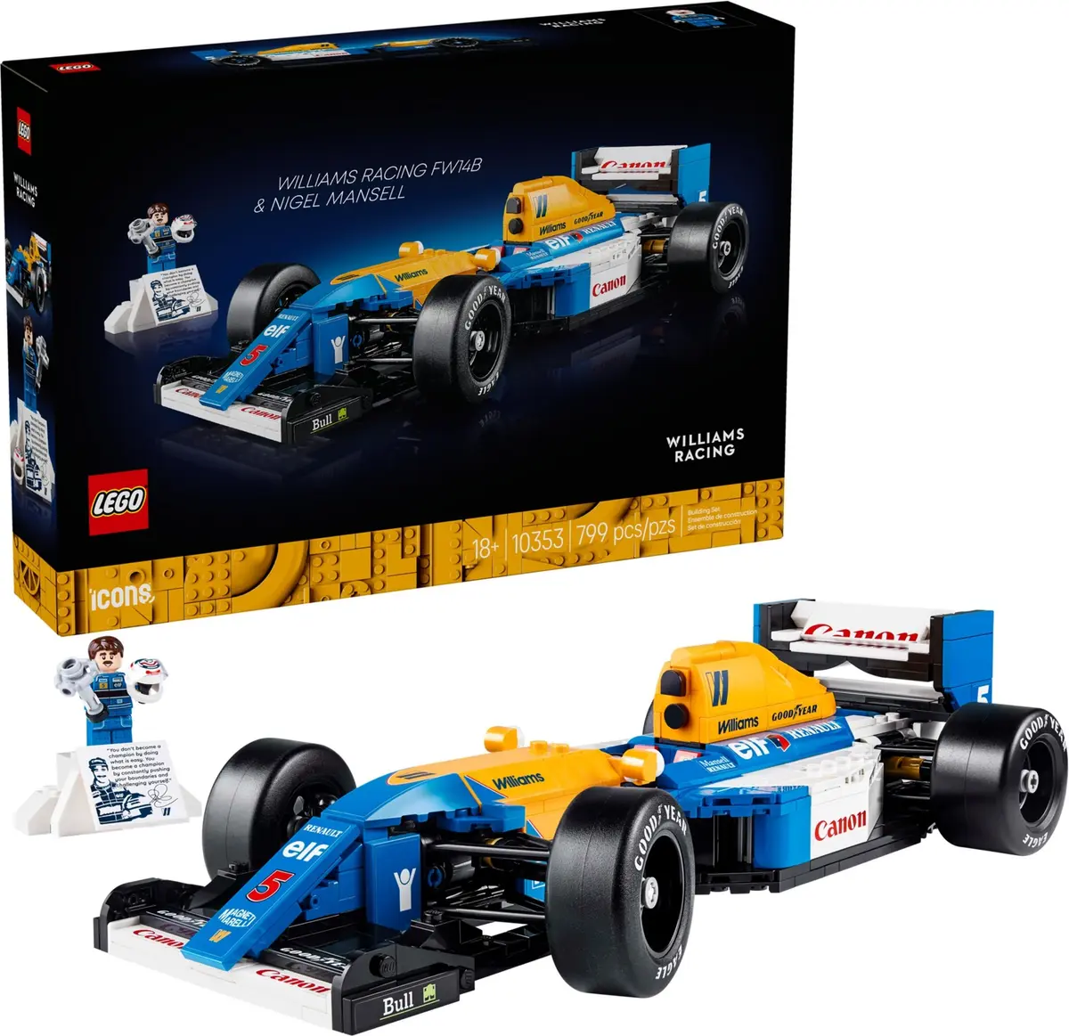 LEGO Icons 10353 Williams Racing FW14B & Nigel Mansell set, image 3