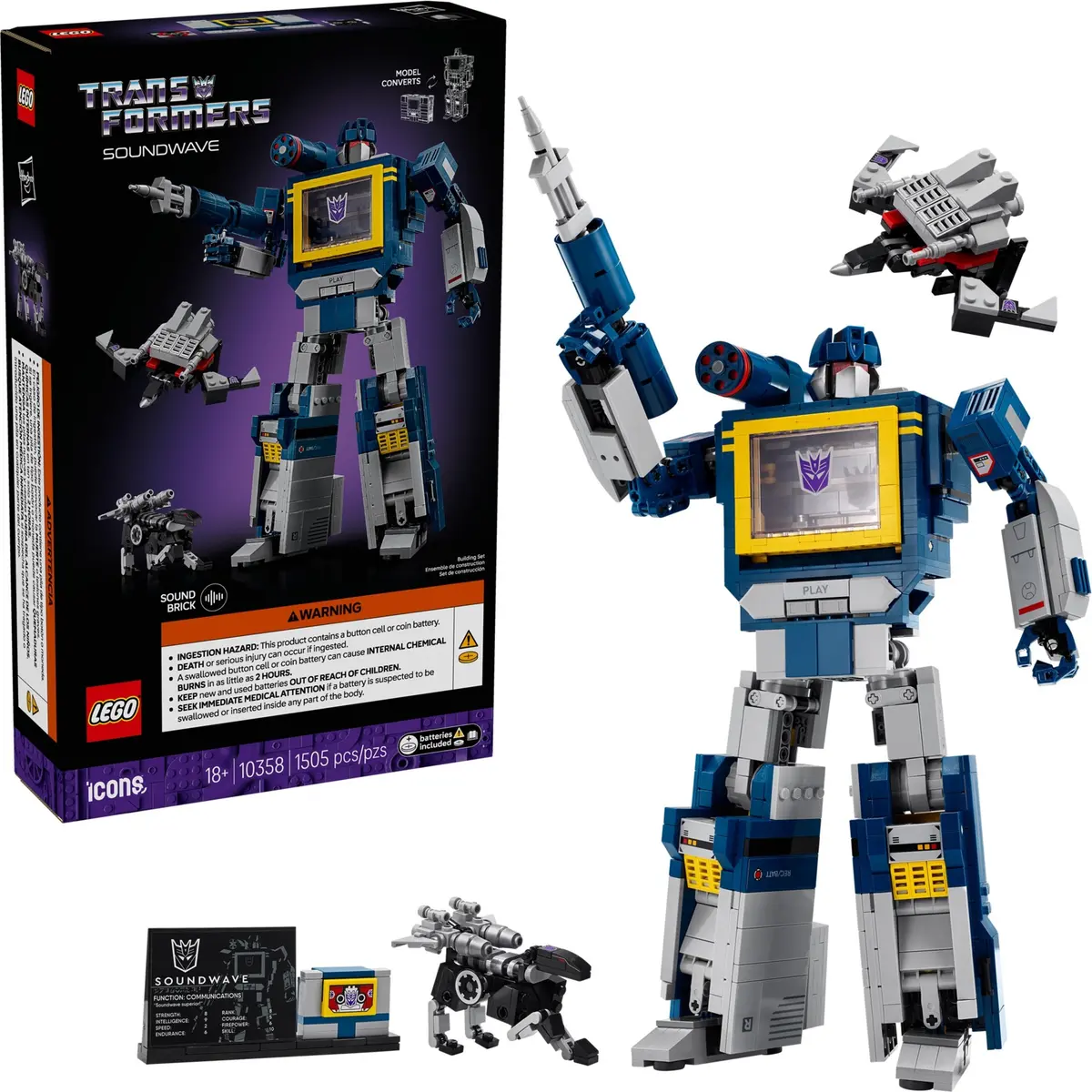 LEGO Icons 10358 Transformers: Soundwave set, image 4