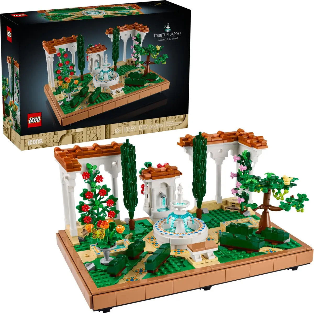 LEGO Icons 10359 Fountain Garden set, image 4