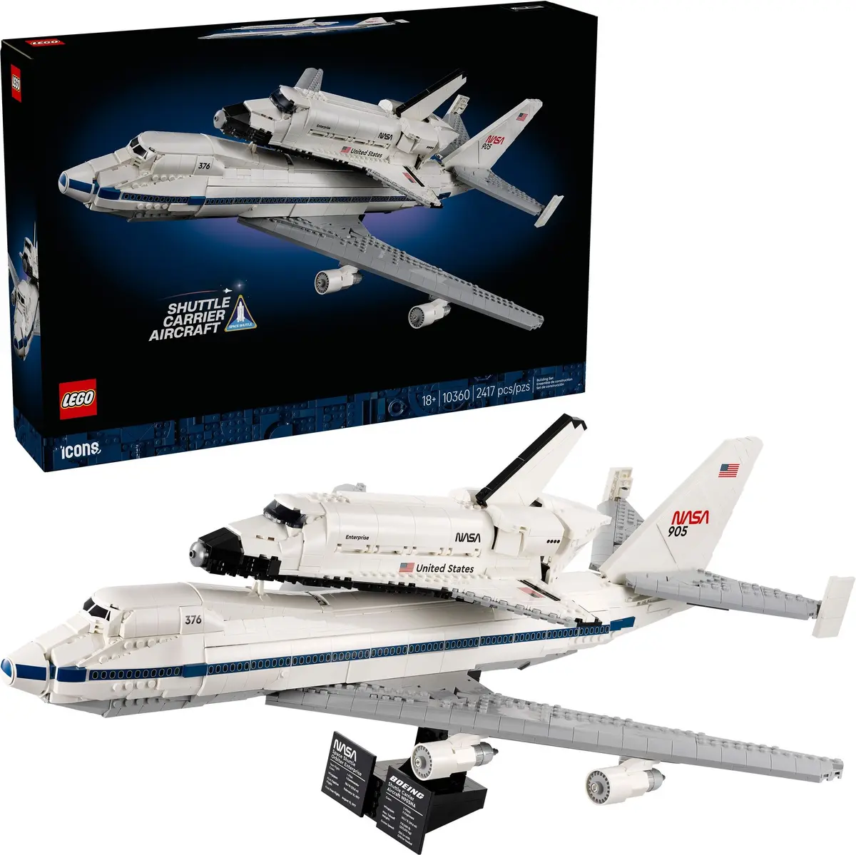 LEGO Icons 10360 Shuttle Carrier Aircraft set, image 3