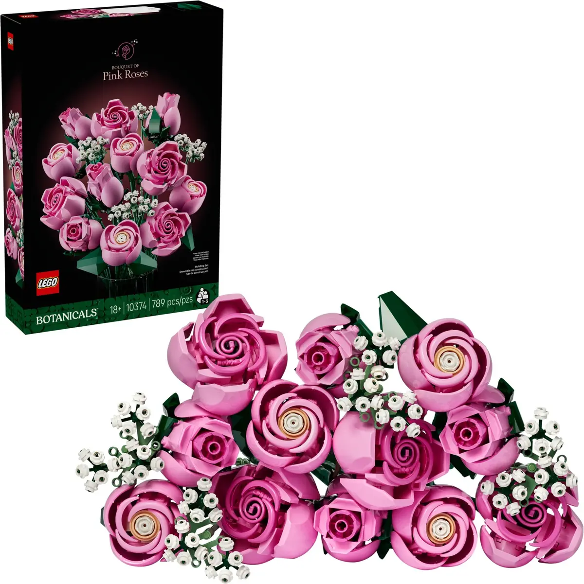 LEGO Botanicals 10374 Bouquet of Pink Roses set, image 5