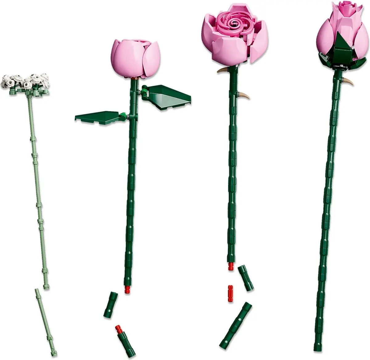 LEGO Botanicals 10374 Bouquet of Pink Roses set, image 17
