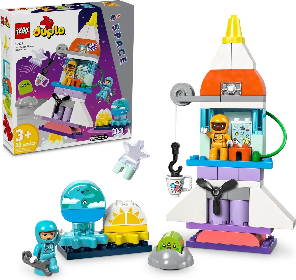 LEGO DUPLO 10422 3in1 Space Shuttle Adventure set, image 2