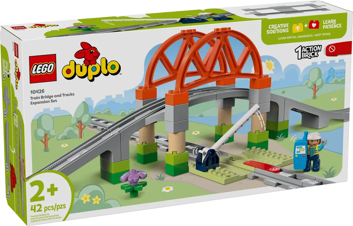LEGO DUPLO 10426 Train Bridge and Tracks set, image 2