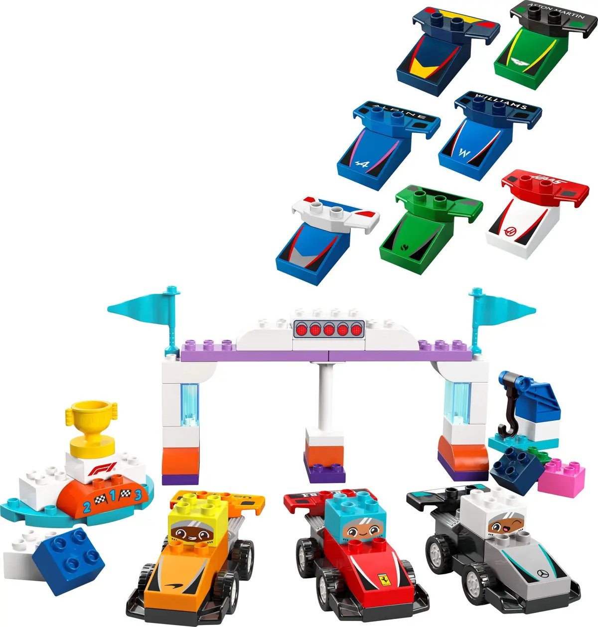 LEGO DUPLO 10445 F1 Team Racing Cars & Drivers set