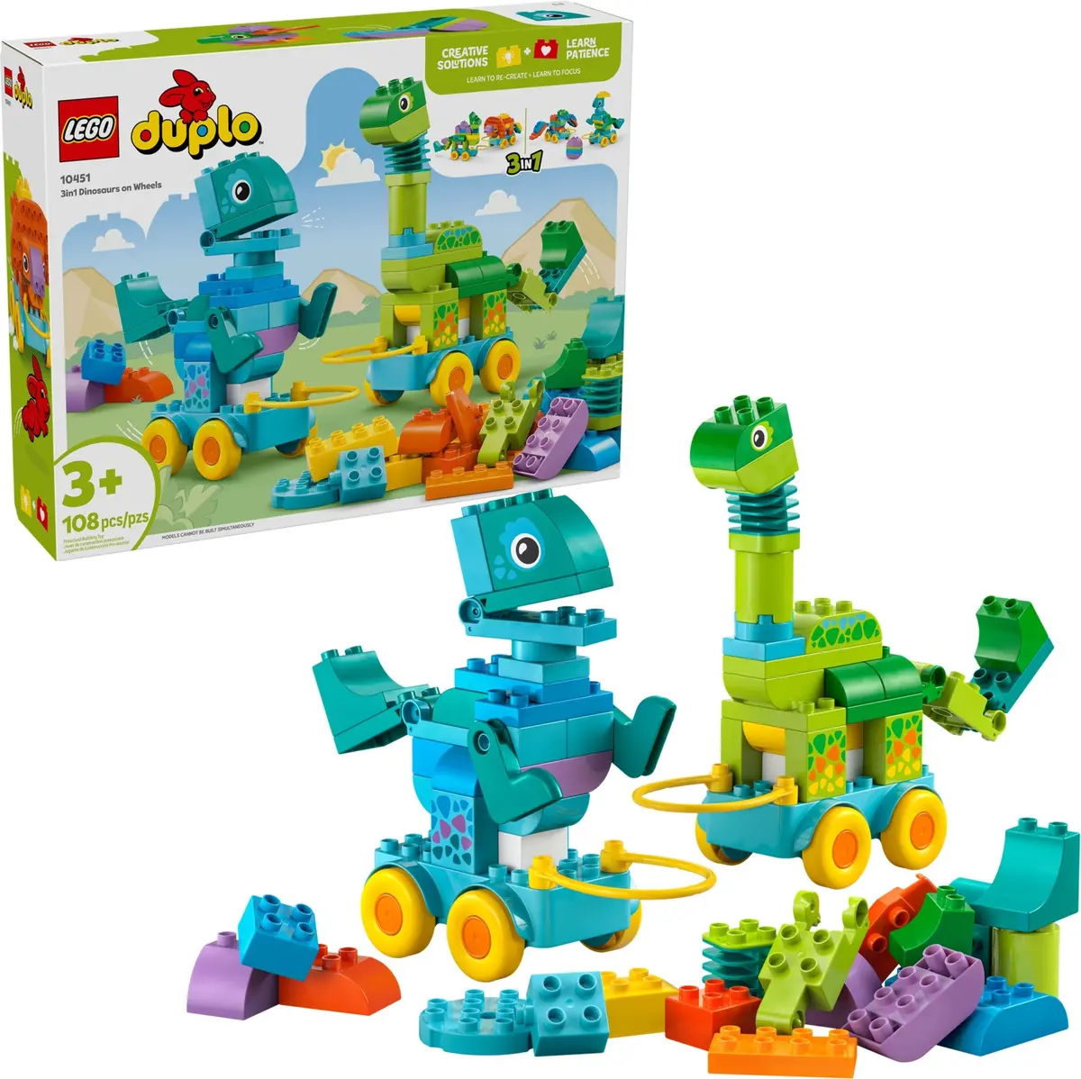 LEGO DUPLO 10451 3in1 Dinosaurs on Wheels set, image 3
