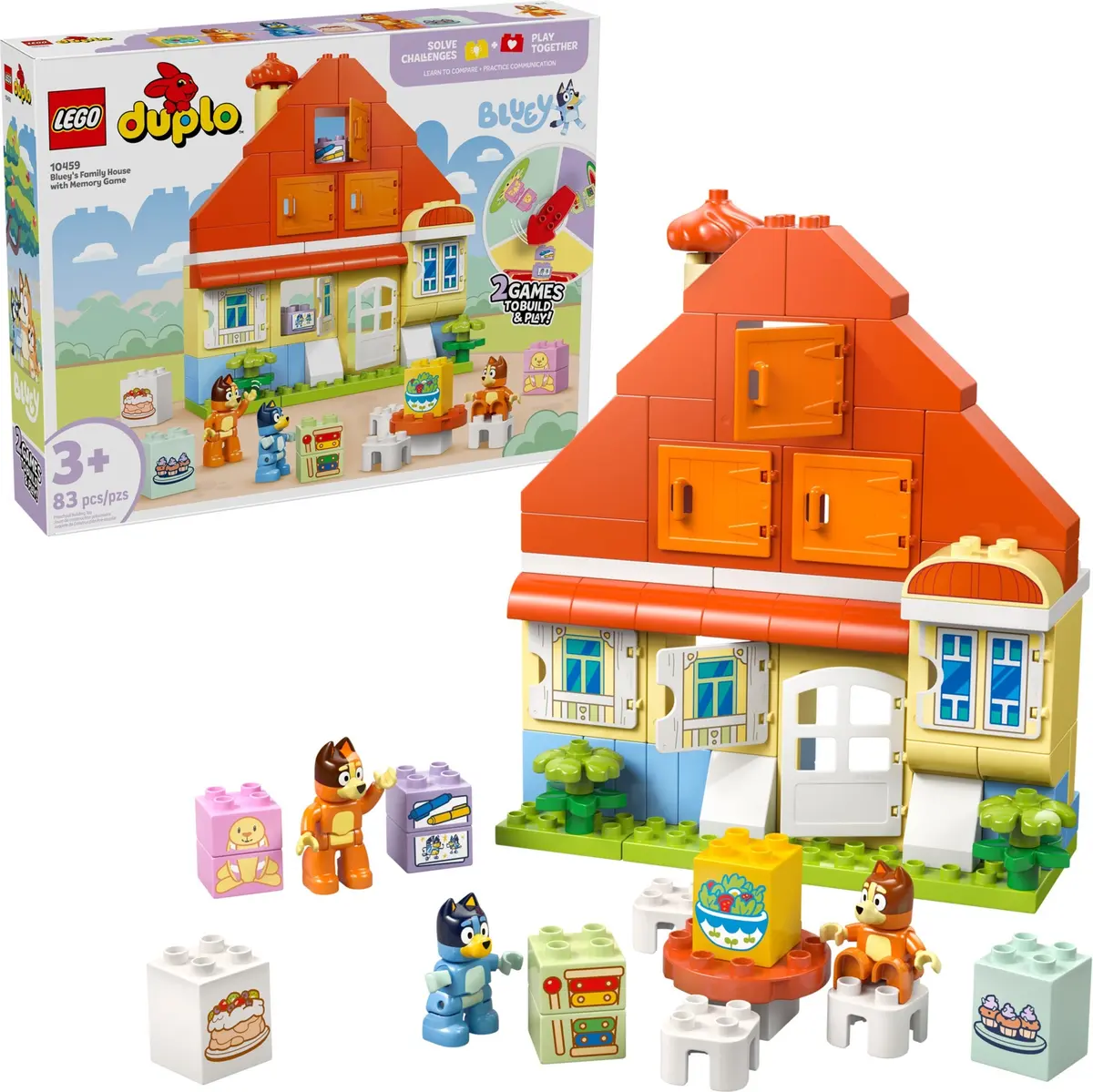 LEGO DUPLO 10459 Bluey's Family House with Memory Game set, image 3