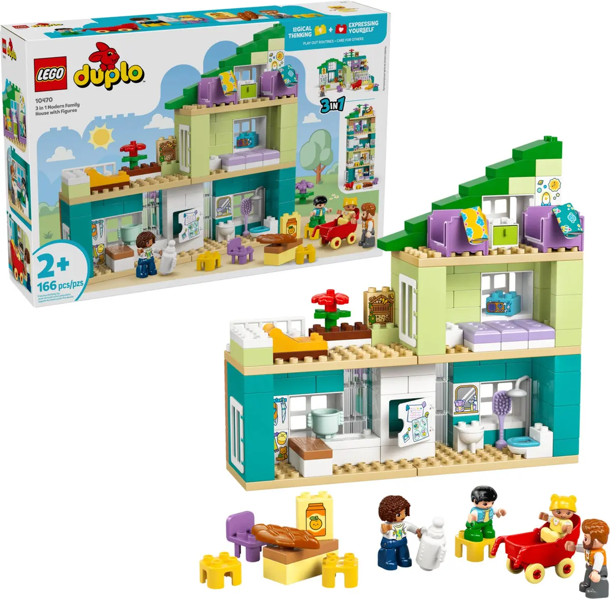 LEGO DUPLO 10470 3 in 1 Modern Family House with Figures set, image 3