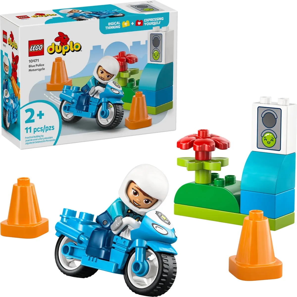 LEGO DUPLO 10471 Blue Police Motorcycle set, image 3