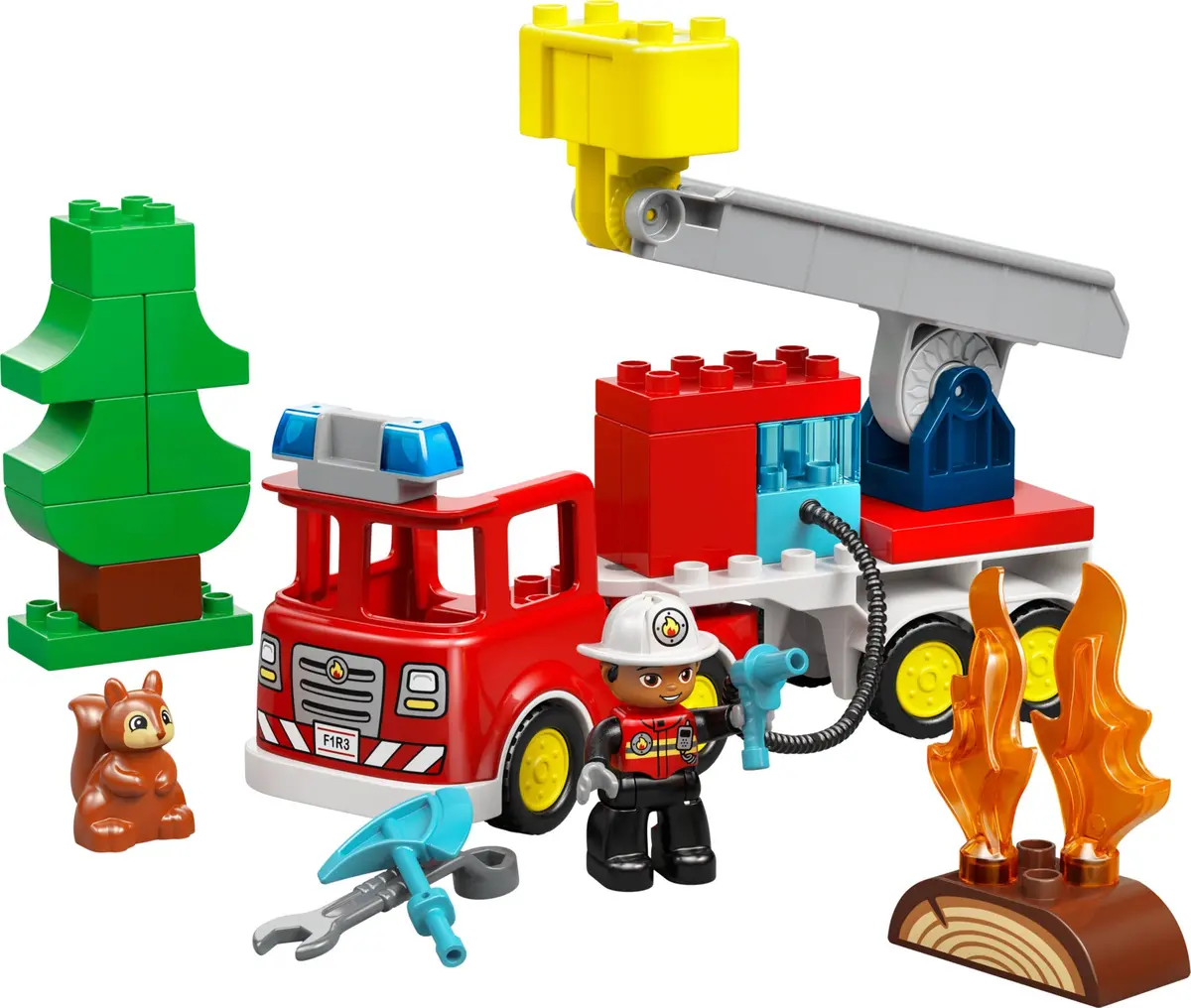 LEGO DUPLO 10473 Fire Truck with Hose and Firefighter set