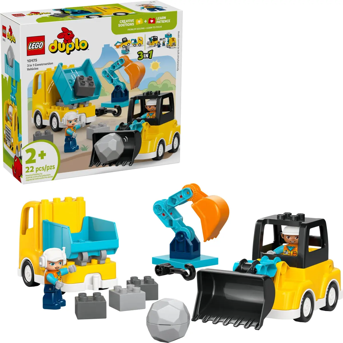 LEGO DUPLO 10475 3 in 1 Construction Vehicles set, image 3