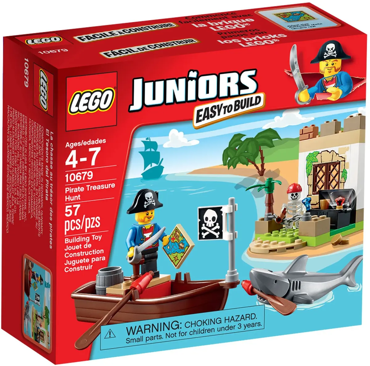 LEGO Juniors 10679 Pirate Treasure Hunt set, image 2