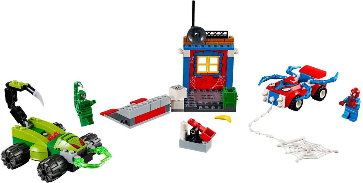 LEGO Juniors 10754 Spider-Man vs. Scorpion Street Showdown set