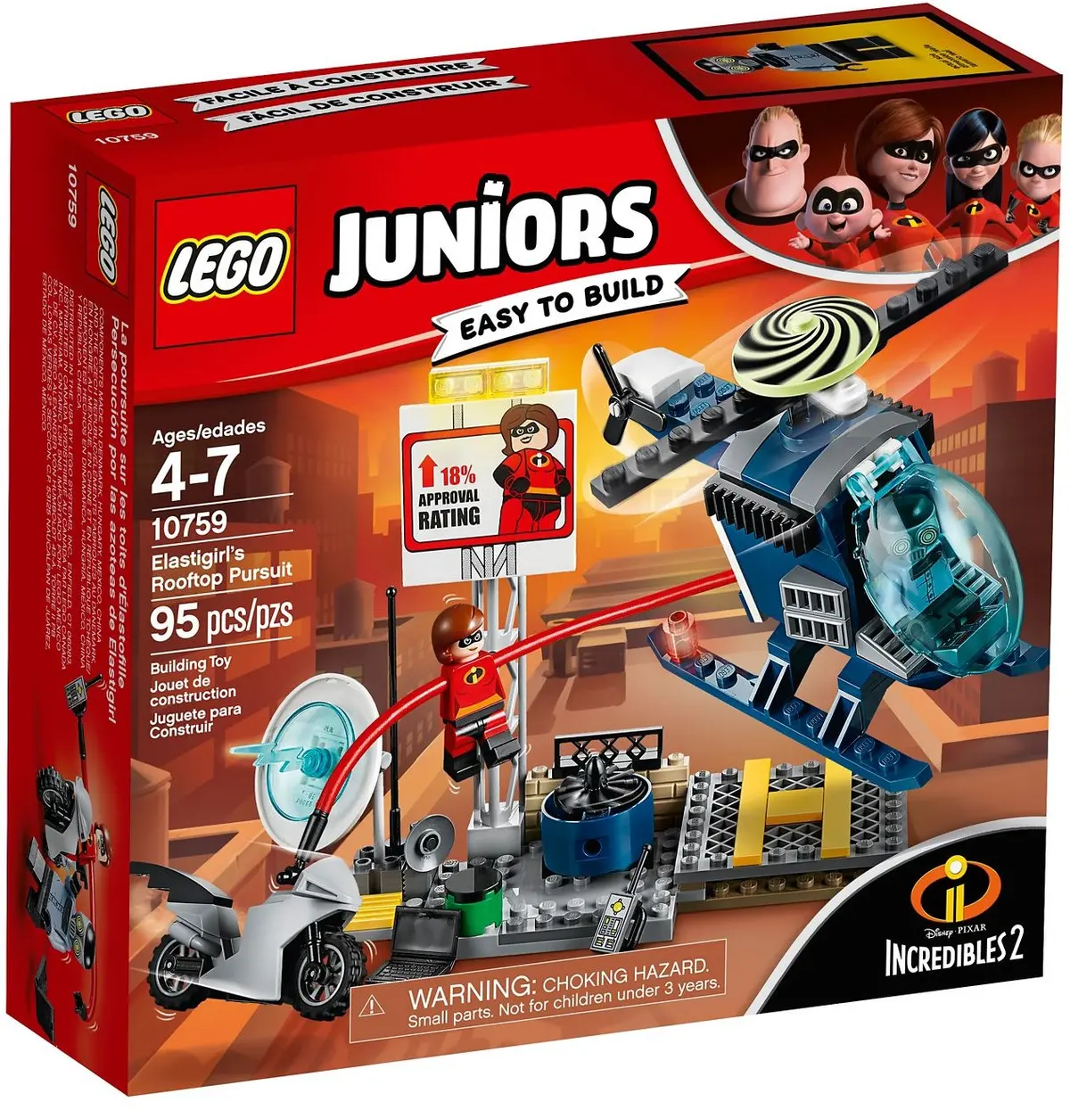 LEGO Juniors 10759 Elastigirl's Rooftop Pursuit set, image 2